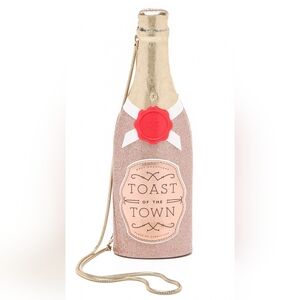 kate spade steal the spotlight champagne bottle bag